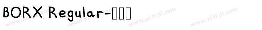 BORX Regular字体转换